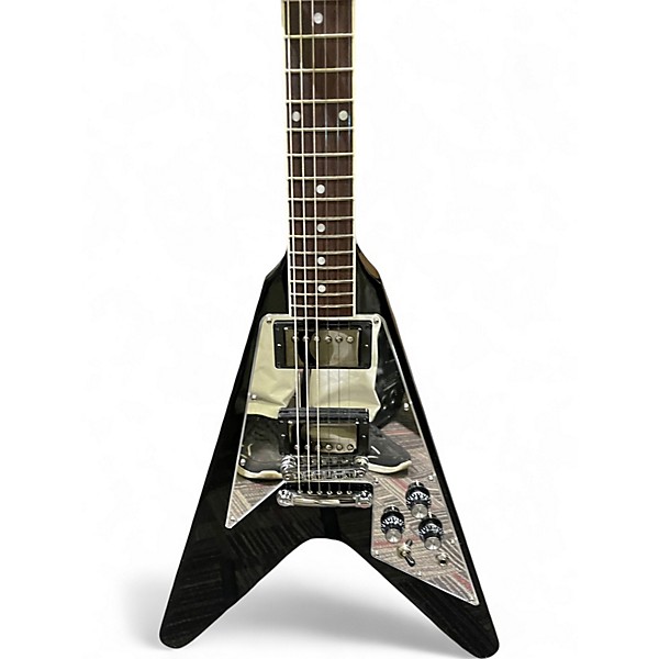 Used Gibson 70s FLYING V Mirror Black Solid Body Electric Guitar