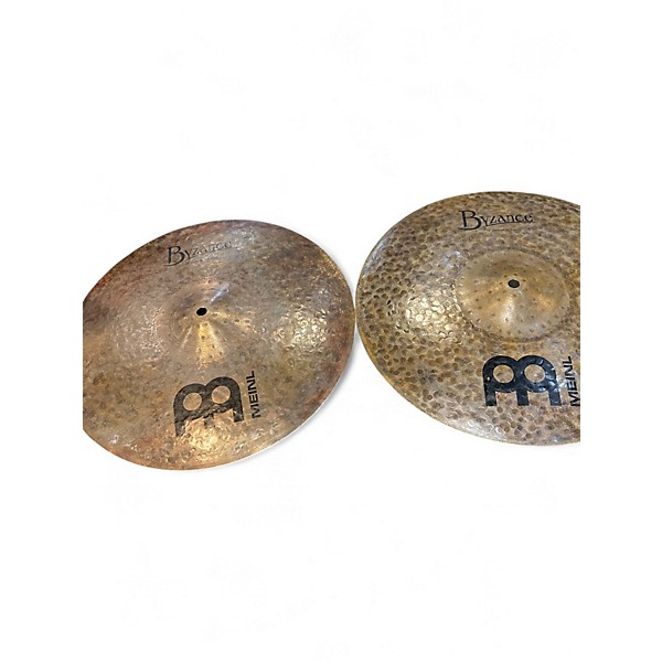 Used MEINL 15in Byzance Dark Hi Hat Pair Cymbal