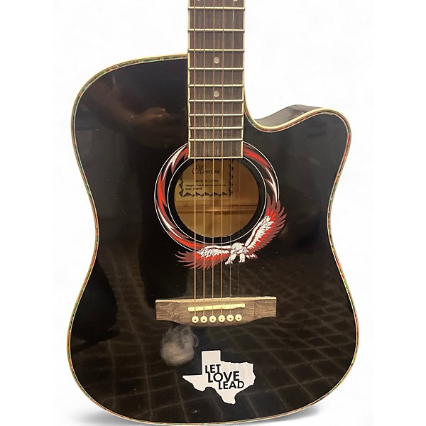 Used Marconi MK4116 Black Acoustic Guitar