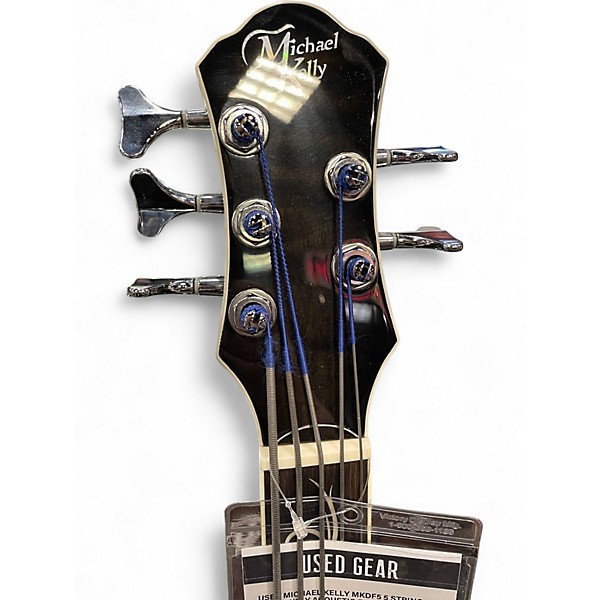 Used Michael Kelly MKDF5 5 String Dragonfly Acoustic Electric Trans Black Acoustic Bass Guitar