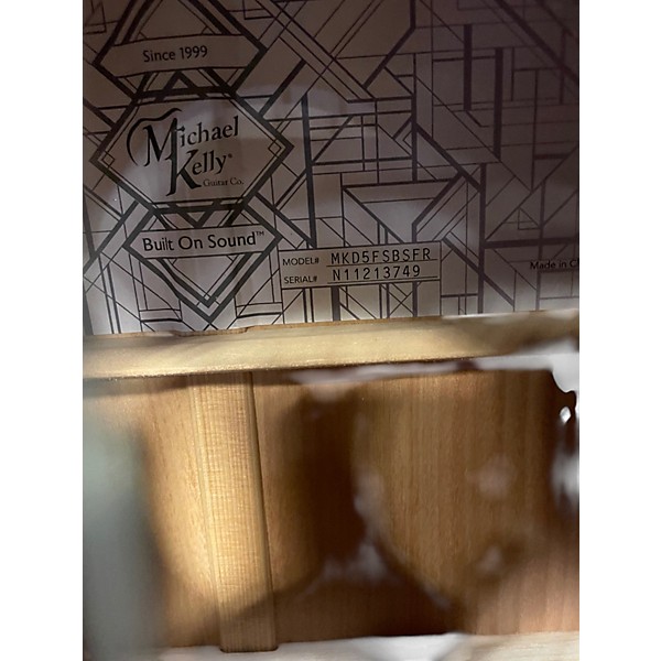 Used Michael Kelly MKDF5 5 String Dragonfly Acoustic Electric Trans Black Acoustic Bass Guitar