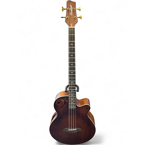 Used Sawtooth ST-AB24EC-FMSV Natural Acoustic Bass Guitar