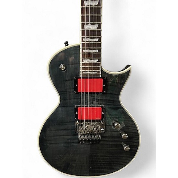 Used ESP LTD EC1001FR Trans Black Solid Body Electric Guitar