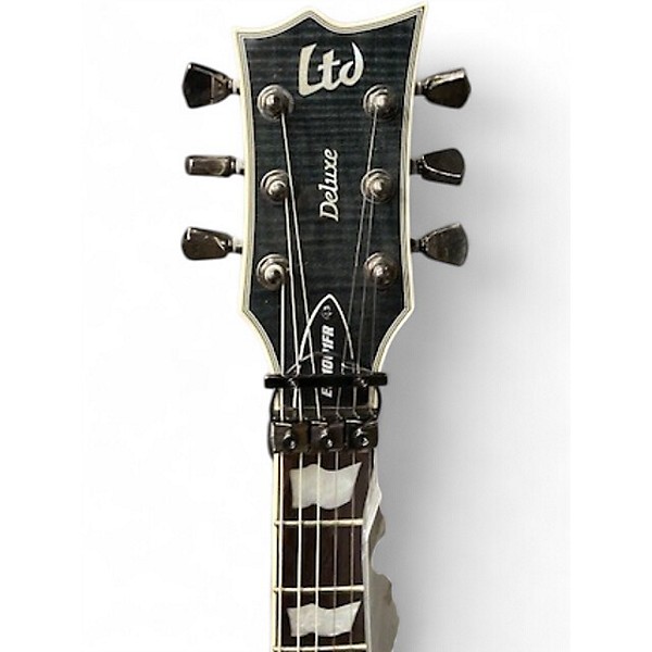 Used ESP LTD EC1001FR Trans Black Solid Body Electric Guitar