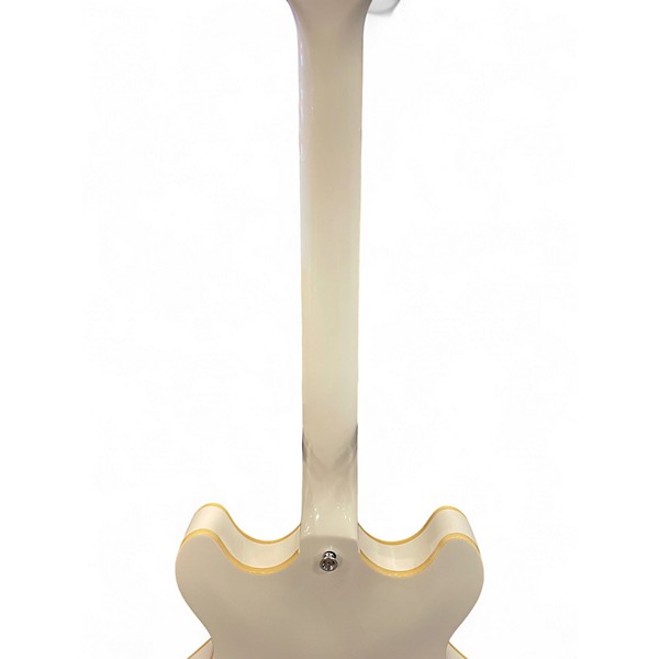 Used D'Angelico Premier Series DC Semi-Hollowbody Electric Guitar with No F- White Hollow Body Electric Guitar