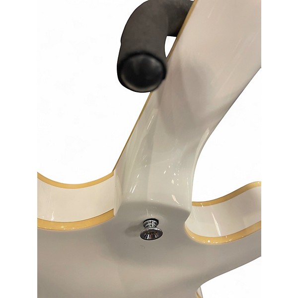 Used D'Angelico Premier Series DC Semi-Hollowbody Electric Guitar with No F- White Hollow Body Electric Guitar