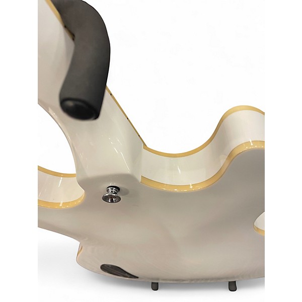 Used D'Angelico Premier Series DC Semi-Hollowbody Electric Guitar with No F- White Hollow Body Electric Guitar