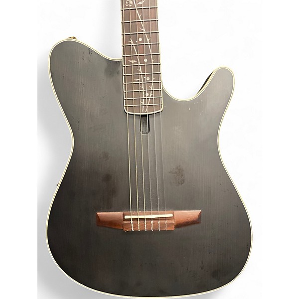 Used Ibanez TOD10N Black Classical Acoustic Electric Guitar