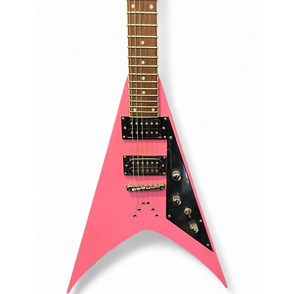 Used Douglas Pink V pink Solid Body Electric Guitar