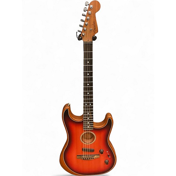 Used Fender American Acoustasonic Stratocaster 2 Color Sunburst Acoustic Electric Guitar