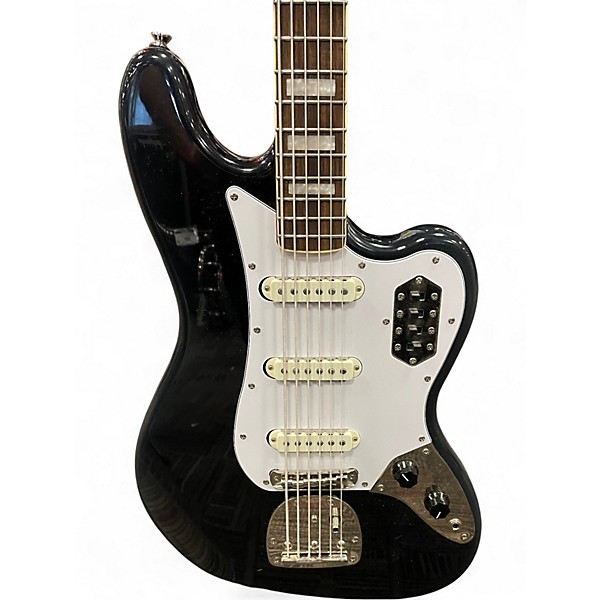 Used Squier Vintage Modified Bass VI Black Electric Bass Guitar