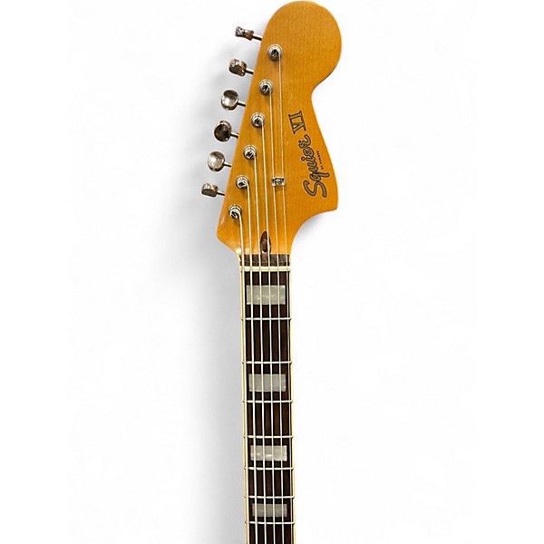 Used Squier Vintage Modified Bass VI Black Electric Bass Guitar