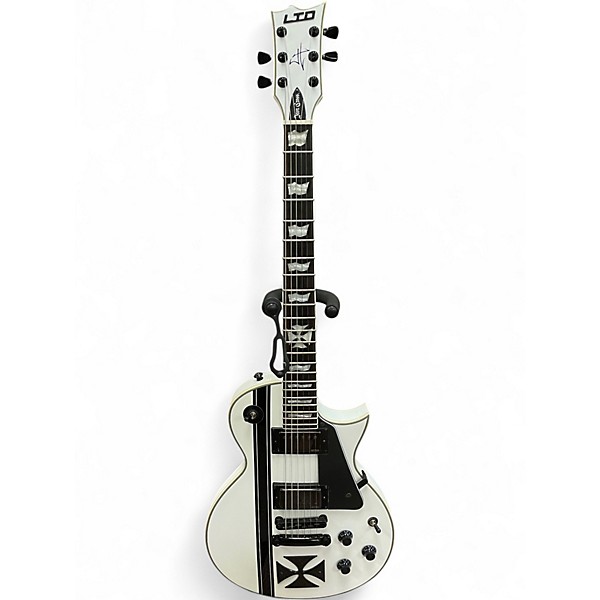 Used ESP James Hetfield Iron Cross White Solid Body Electric Guitar