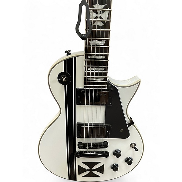 Used ESP James Hetfield Iron Cross White Solid Body Electric Guitar