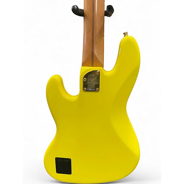 Used Fender MONONEON JAZZ BASS V NEON YELLOW Electric Bass Guitar