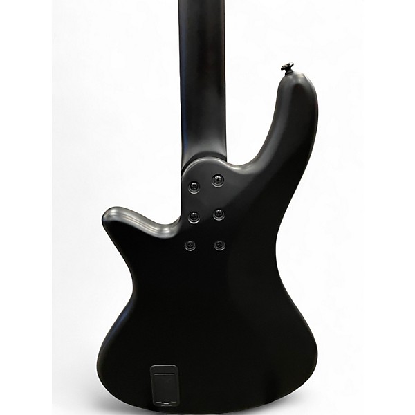 Used Schecter Guitar Research Stilletto Stealth Flat Black Electric Bass Guitar