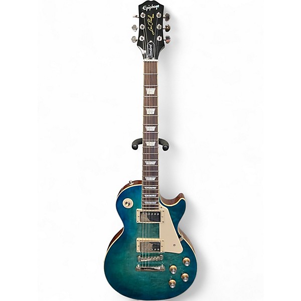 Used Epiphone Les Paul Standard 60s Quilt Translucent Blue Solid Body Electric Guitar