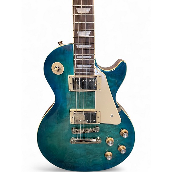 Used Epiphone Les Paul Standard 60s Quilt Translucent Blue Solid Body Electric Guitar