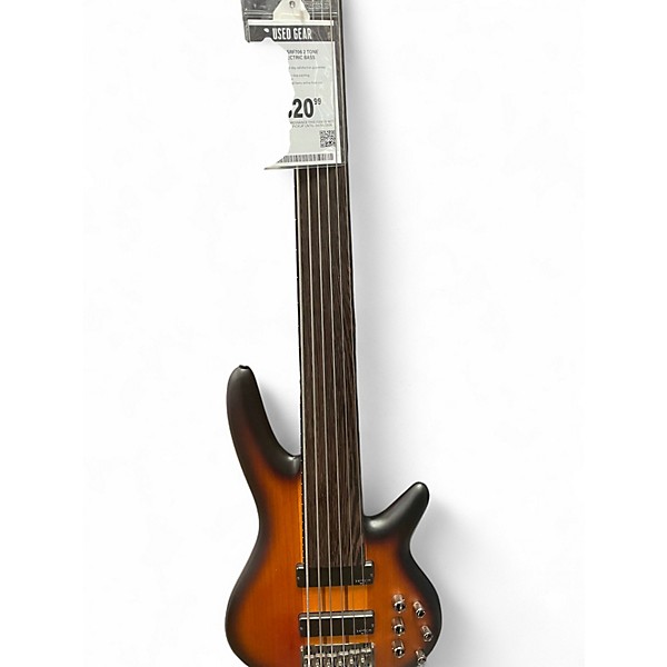 Used Ibanez SRF706 2 Tone Sunburst Electric Bass Guitar