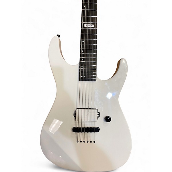 Used ESP E-II M-I Neck Thru WHITE Solid Body Electric Guitar