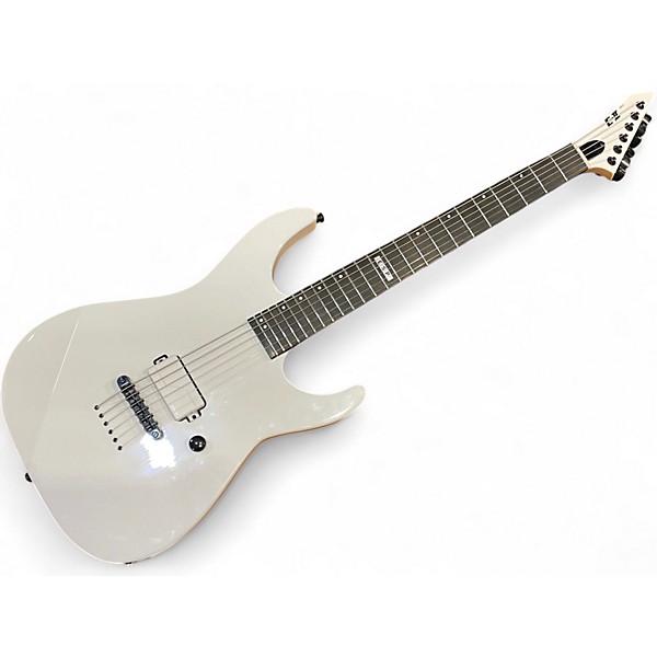 Used ESP E-II M-I Neck Thru WHITE Solid Body Electric Guitar