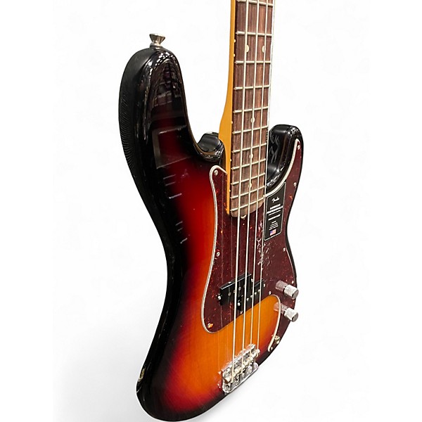 Used Fender American Professional II Precision Bass 3 Color Sunburst Electric Bass Guitar