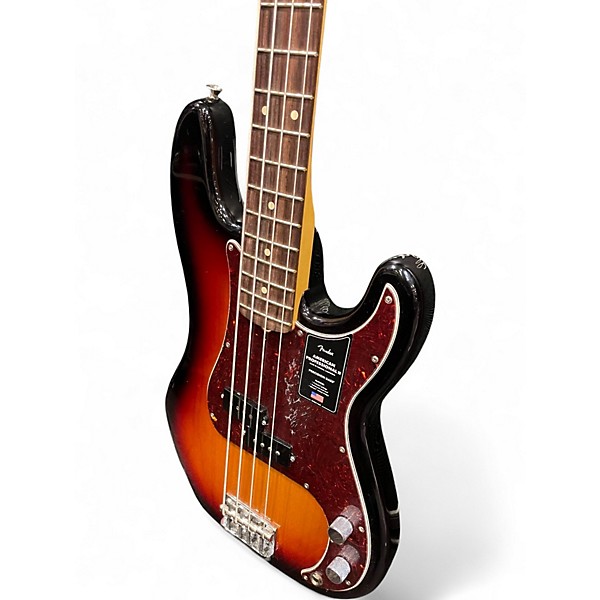 Used Fender American Professional II Precision Bass 3 Color Sunburst Electric Bass Guitar