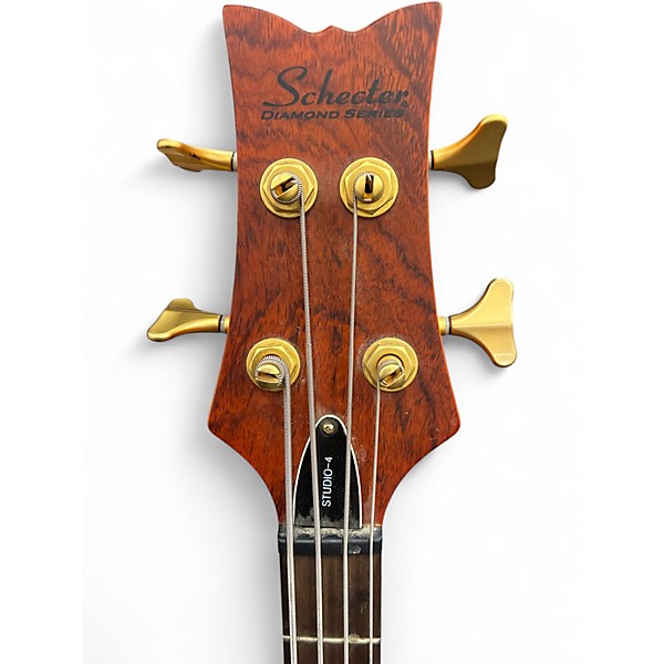 Used Schecter Guitar Research Stiletto Studio 4 String Satin Honey Electric Bass Guitar