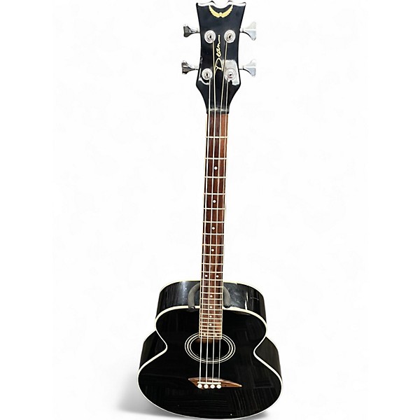 Used Dean EAB Black Acoustic Bass Guitar
