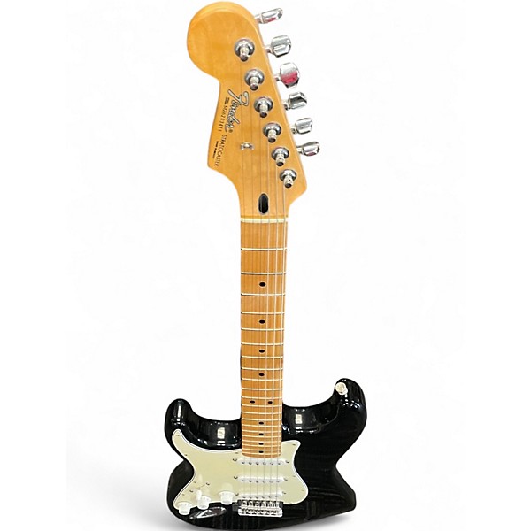 Used Fender Standard Stratocaster Left Handed Black Electric Guitar