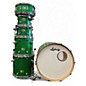 Used Ludwig 6 Piece Centennial Green Sparkle Drum Kit thumbnail
