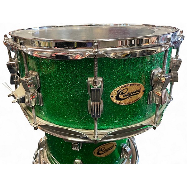 Used Ludwig 6 Piece Centennial Green Sparkle Drum Kit