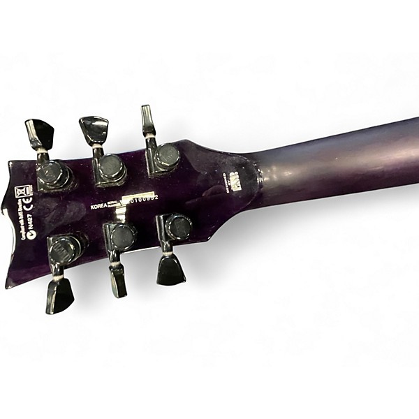 Used ESP LTD Viper 1000 Deluxe Trans Purple Solid Body Electric Guitar