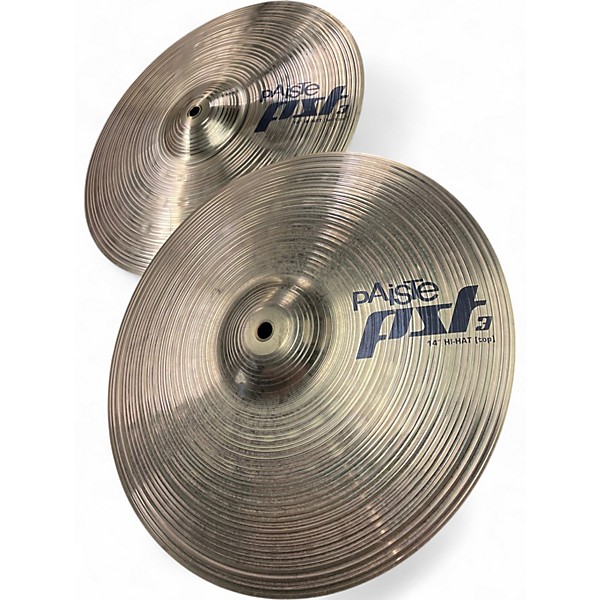 Used Paiste 14in PST3 Hi Hat Pair Cymbal