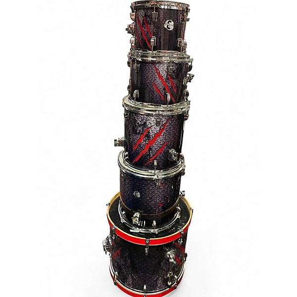 Used Ludwig 6 Piece Accent Wrapped Drum Kit