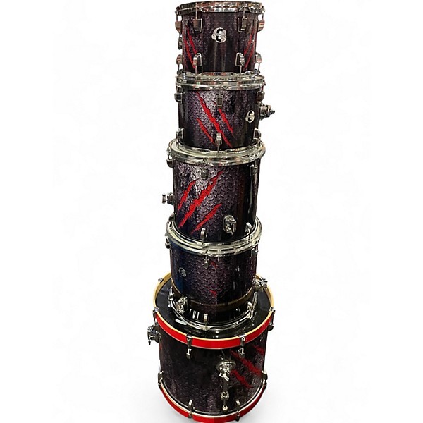 Used Ludwig 6 Piece Accent Wrapped Drum Kit