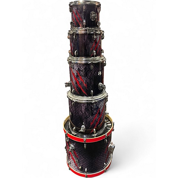 Used Ludwig 6 Piece Accent Wrapped Drum Kit