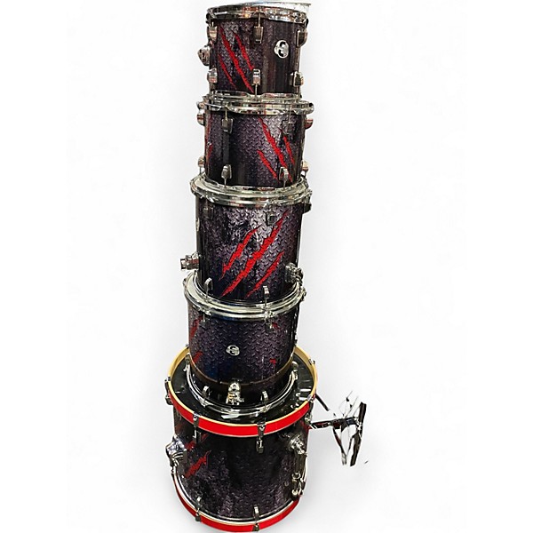 Used Ludwig 6 Piece Accent Wrapped Drum Kit