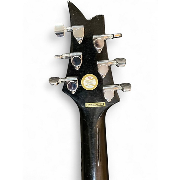 Used Silvertone Paul Stanley PSSN1 Black Solid Body Electric Guitar