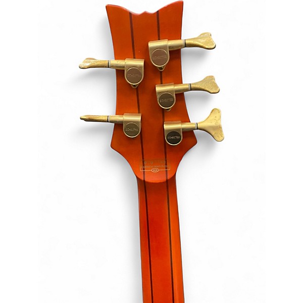 Used Schecter Guitar Research Stiletto Studio 5 String Satin Honey Electric Bass Guitar