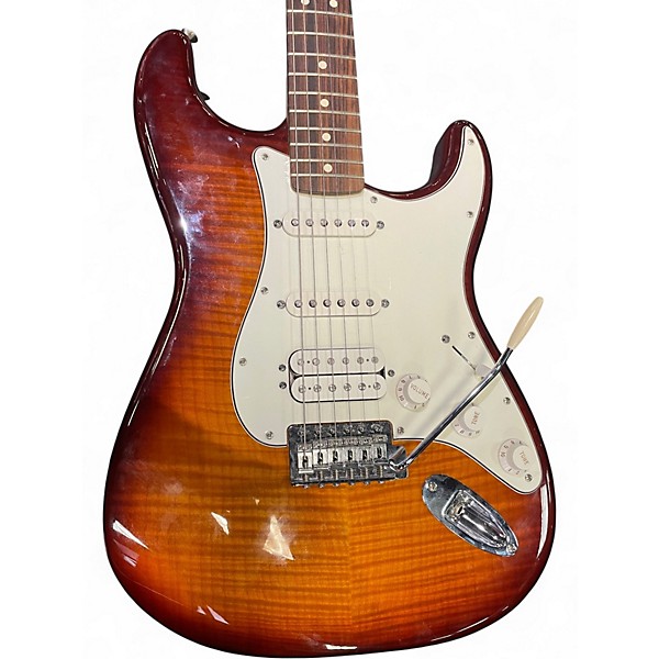 Used 2014 Fender Standard Stratocaster HSS Plus Top Sienna Sunburst Solid Body Electric Guitar