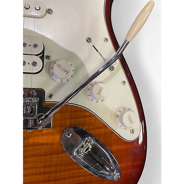 Used 2014 Fender Standard Stratocaster HSS Plus Top Sienna Sunburst Solid Body Electric Guitar