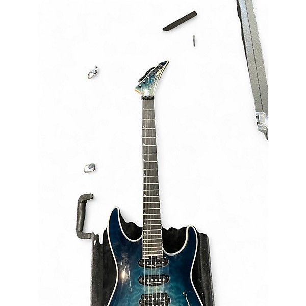 Used Jackson SLA3Q Trans Blue Solid Body Electric Guitar