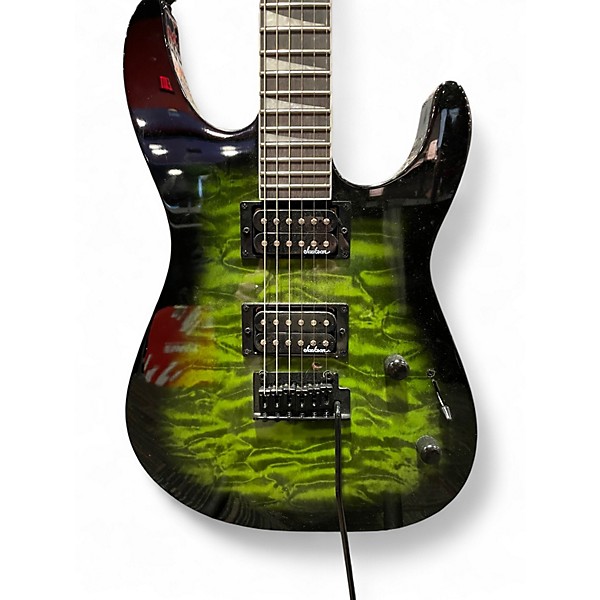 Used Jackson JS32TQ Dinky Transparent Green Burst Solid Body Electric Guitar