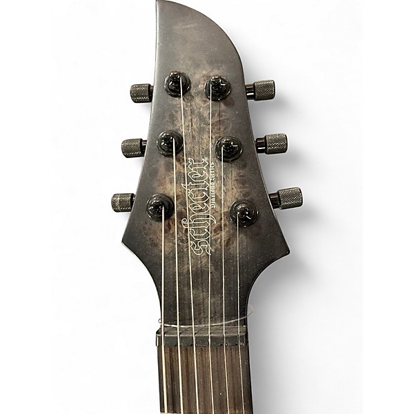 Used Schecter Guitar Research KM6 MKII Trans Charcoal Solid Body Electric Guitar