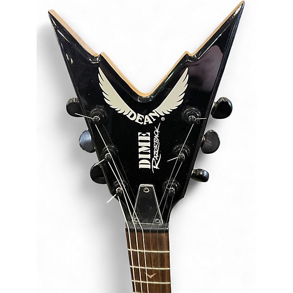 Used Dean Razorback Black Solid Body Electric Guitar
