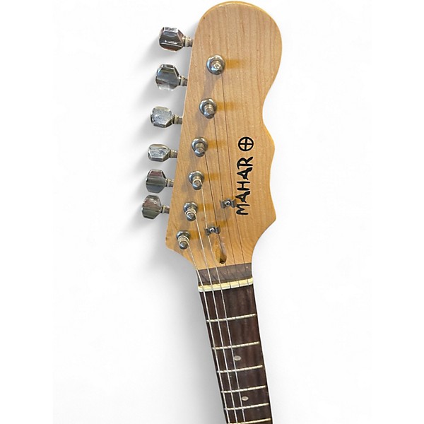 Used Mahar STRATOCASTER GLITTER YELLOW Solid Body Electric Guitar