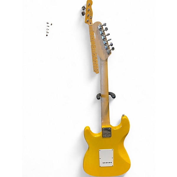 Used Mahar STRATOCASTER GLITTER YELLOW Solid Body Electric Guitar