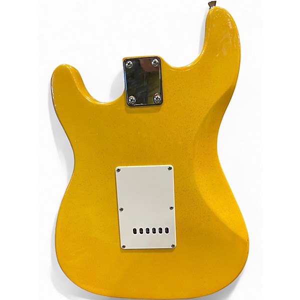 Used Mahar STRATOCASTER GLITTER YELLOW Solid Body Electric Guitar