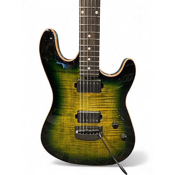 Used Ernie Ball Music Man Sabre Gator Burst Flame Solid Body Electric Guitar